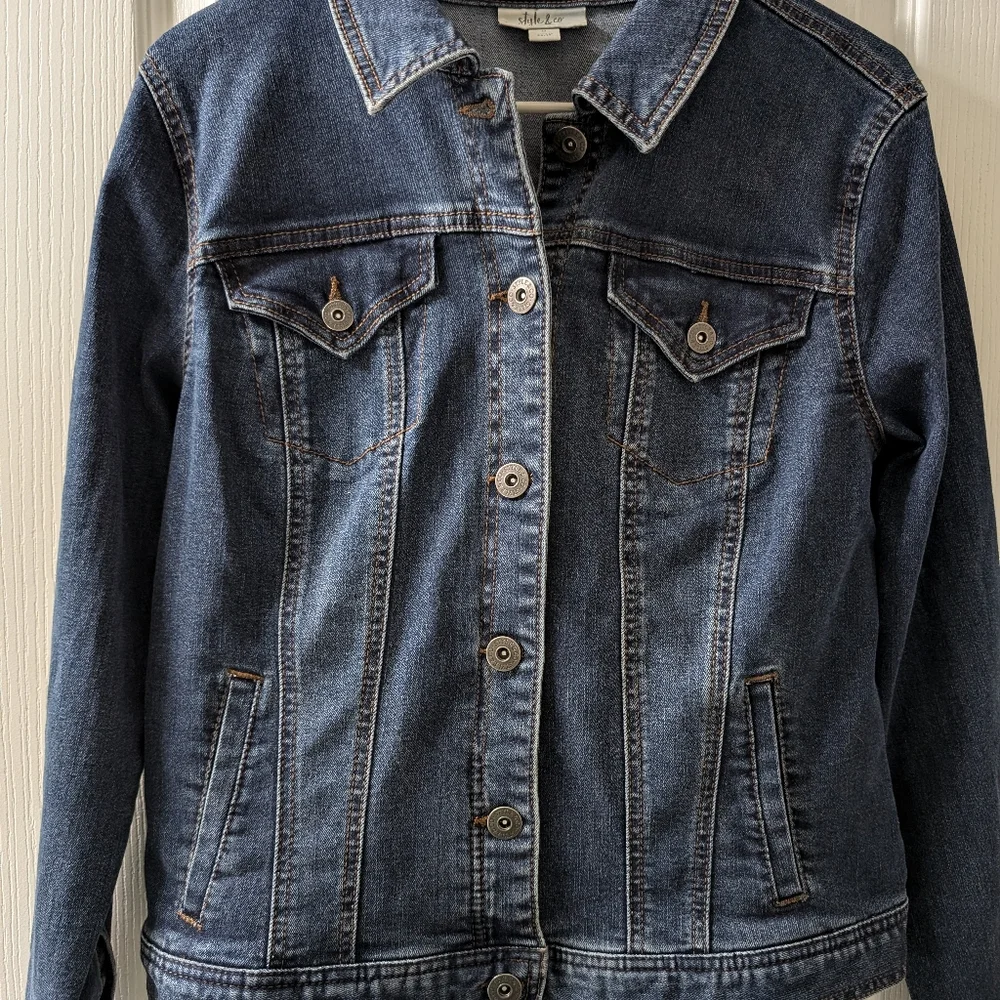 American flag upcycled denim jacket - Picture 3 of 3